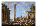 Buy Capricci of Classical Ruins with the Colosseum and the Maison Carree, with Philosophers Discoursing at AllPosters.com