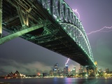 Bridge and Lightning at Sydney Harbour