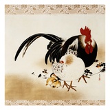Cockerel, Hen and Chicks