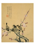 Plum Blossoms and Sparrows Giclee Print