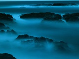 Fog Shrouding Rocky Shore