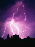 Lightning over Monument Valley