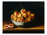 Peaches in a Wanli Kraak Porselein Bowl on a Ledge