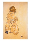 Seated Girl in Slip