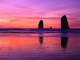 Sea Stacks at Sunset Beach Photographic Print