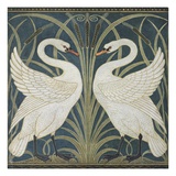 Swan, Rush and Iris, Wallpaper Design