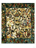 Pieced and Embroidered Silk and Velvet Crazy Quilt, American, Late 19th Century
