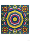A Mennonite Pieced & Appliqued Cotton Quilted Coverlet, Pennsylvania, Late 19th Century
