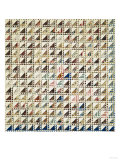 A Pieced Cotton Quilted Coverlet, American, Mid 19th Century