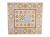 A Pieced and Appliqued Cotton Quilted Coverlet, American, circa 1865