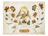 Buy A Watercolor and Ink Drawing of a Spread Eagle, Dated 1822 at AllPosters.com