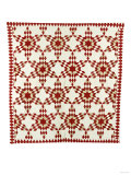 A Pieced and Appliqued Cotton Quilted Coverlet, American, Late 19th Century Giclee Print