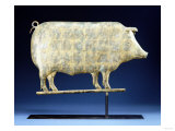 Buy A Molded and Copper Gilded Copper Pig Weathervane, American, 19th Century at AllPosters.com