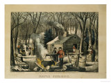 Buy Maple Sugaring, Early Spring in the Northern Woods, 1872 at AllPosters.com