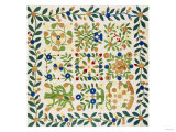 A Pieced and Appliqued Cotton Album Crib Quilt, American, circa 19th Century