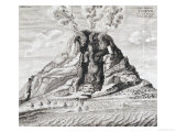 Buy Engraving of Vesuvius Erupting from Mundus Subterraneus at AllPosters.com