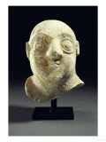 A Sumerian Limestone Head of a Worshipper, Early Dynastic, circa 2600 BC