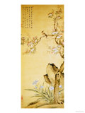 Buy A Bird Standing on a Peach Blossom Tree, 1689 at AllPosters.com