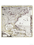 Buy A Map of the British Empire in America, circa 1734 at AllPosters.com