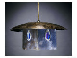 A Metal and Leaded Glass Hanging Shade, circa 1900