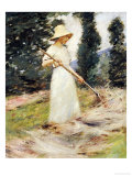 Buy Girl Raking Hay at AllPosters.com