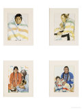 Buy Four Color Reproductions of American Indians, in Carved Frames at AllPosters.com
