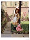 Buy Young Girl in a New York Garden, 1871 at AllPosters.com