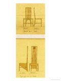 Design for Chairs Shown in Front and Side Elevation, 1903, for the Room de Luxe