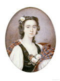 Buy Flora Macdonald (1722-1790), in Black and White Dress with Bouquet of Roses and Tartan Plaid at AllPosters.com