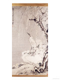 Buy White Egrets on a Bank of Snow Covered Willows, 1767 at AllPosters.com