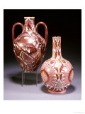 Buy A Pink, Ruby and Gold Lustre Vase and a Ruby Lustre Vase with Ferocious Reptiles at AllPosters.com