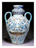Buy A Large Iznic Vase, Decorated in the Damascus Manner with Peacocks Amongst Stylised Foliage at AllPosters.com