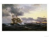 Buy Sailing Vessels in a Stormy Sea, 1879 at AllPosters.com