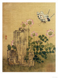Silk Leaf from an Album of Flower and Bird Paintings (18th Century)
