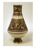 Buy A Minton Porcelain Baluster Vase Painted in Green, Yellow, Blue, Terracotta and Black Enamels at AllPosters.com