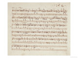Autographed Manuscript of Valse Opus 70 No.1 in G Flat Major Giclee Print