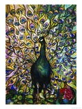 Fine Peacock Leaded Glass Domestic Window