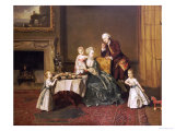 Buy Portrait of John, 14th and His Family in the Breakfast Room at Compton Verney at AllPosters.com