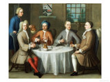 Buy A Group Portrait of Sir Thomas Sebright, Sir John Bland and Two Friends, 1723 at AllPosters.com