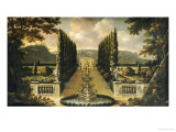 Buy An Imaginary View of the Gardens of a Mansion with a Fountain and Avenues of Trees, 17th Century at AllPosters.com