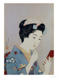 Buy A Maiko Applying Rouge to Her Lips at AllPosters.com