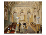 Buy Interior Views of the Conservative Club: Entrance Hall and Grand Staircase, 1845 at AllPosters.com