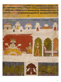 Lady on a Terrace Offers the Ancient Vedic Ritual Sacrifice to Brahma circa 1725