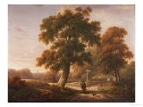 Buy Travellers at a Crossroads in a Wooded Landscape at AllPosters.com