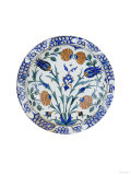 An Iznik Pottery Dish with Tulip and Peony Design, circa 1575