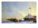 Buy Ukranian Oxcart Drivers in Winter, 1858 at AllPosters.com