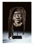 Buy A Wum Mask with Plaited Fibre and Human Hair Coiffure, Western Grasslands Cameroon at AllPosters.com