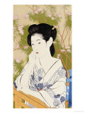 A Bust Portrait of a Young Woman Leaning on a Balcony Railing, Dated July 1920