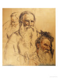 Buy Three Studies of Leo Tolstoy (1828-1910) at AllPosters.com