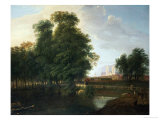 Buy A View of Westminster Abbey, from Rosamund's Pond, St. James's Park at AllPosters.com